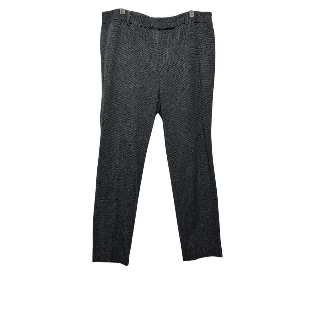 Talbots Women High Waist Slim Pants 12 Micro Check Office Minimalist Tailored